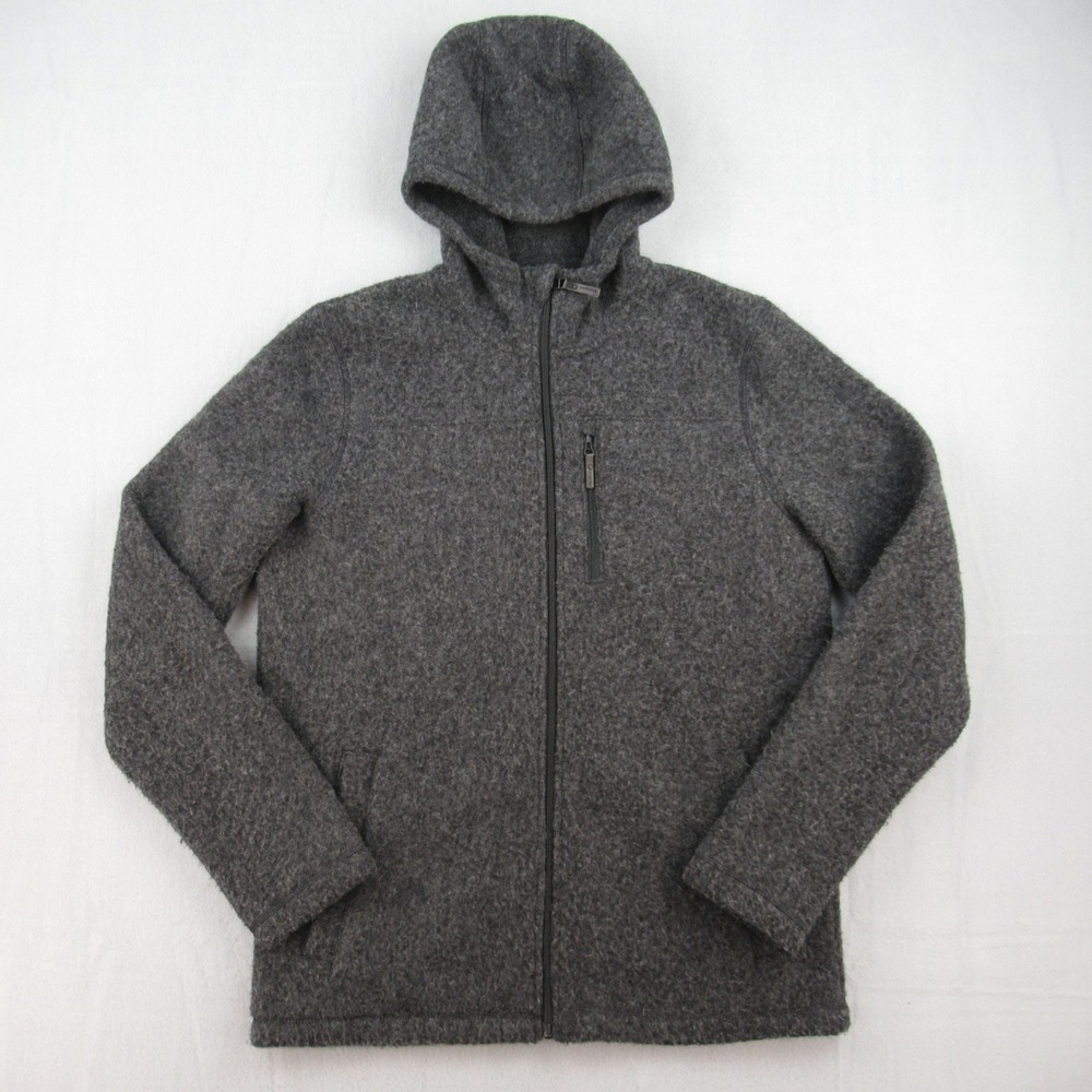 Smartwool Hudson Trail Fleece Full Zip Hoodie Mens Medium Gray SW016522
